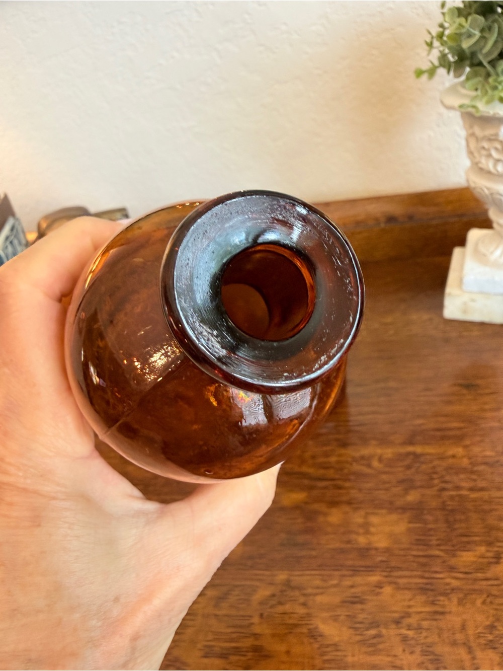 Antique Amber Glass Apothecary Bottle Trio - Picture 8 of 17